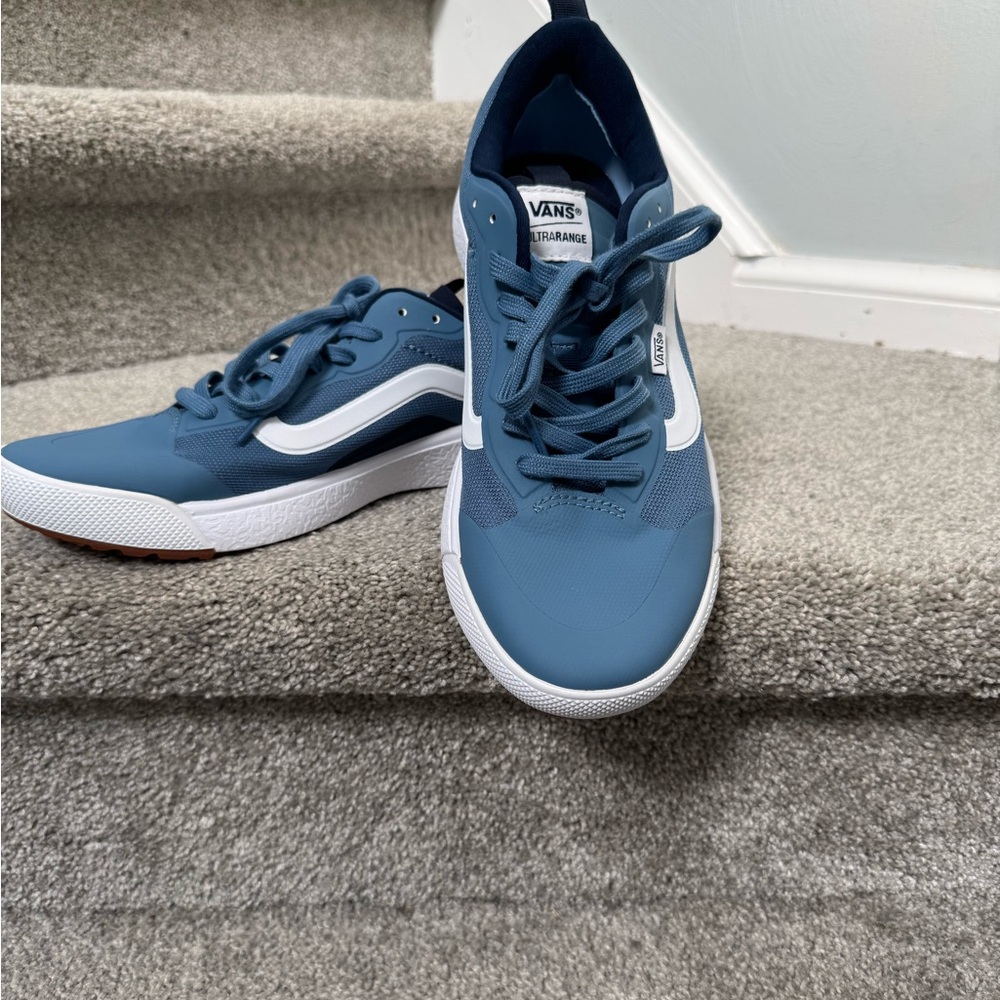 Vans Teal and White Athletic Shoes Ultra Range